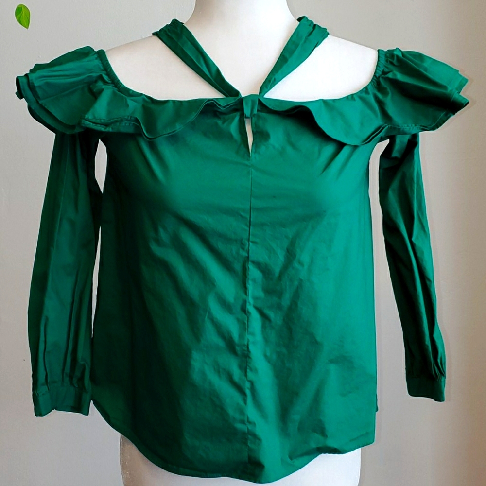 J. Crew Off Shoulder Tie Neck Top P2